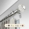 Kd Encimera 1 in. Lyla Curtain Rod with 120 to 170 in. Extension, Satin Nickel KD3733679